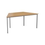 Jemini Trapezoidal Multipurpose Table 1600x800x730mm Beech/Silver KF71525