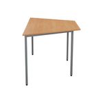 Jemini Trapezoidal Multipurpose Table 1600x800x730mm Nova Oak/Silver KF71526