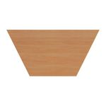 Jemini Trapezoidal Multipurpose Table 1600x800x730mm Nova Oak/Silver KF71526
