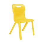 Titan One Piece Classroom Chair 363x343x563mm Yellow (Pack of 30) KF838732