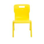 Titan One Piece Classroom Chair 435x384x600mm Yellow (Pack of 30) KF838737