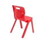 Titan One Piece Classroom Chair 432x408x690mm Red (Pack of 30) KF838738