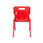 Titan One Piece Classroom Chair 480x486x799mm Red (Pack of 30) KF838723