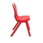 Titan One Piece Classroom Chair 482x510x829mm Red (Pack of 30) KF838743
