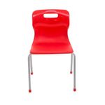 Titan 4 Leg Classroom Chair 438x416x700mm Red KF72184