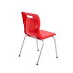 Titan 4 Leg Classroom Chair 497x477x790mm Red KF72189