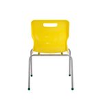 Titan 4 Leg Classroom Chair 497x477x790mm Yellow KF72193