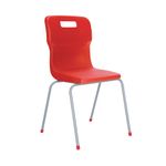 Titan 4 Leg Classroom Chair 497x477x790mm Red KF72194