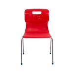 Titan 4 Leg Classroom Chair 497x477x790mm Red KF72194