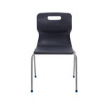 Titan 4 Leg Classroom Chair 497x495x820mm Charcoal KF72197
