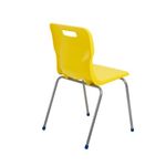 Titan 4 Leg Classroom Chair 497x495x820mm Yellow KF72198