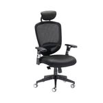 Arista Lexi High Back Chair + Headrest 710x310x600mm Black H-9056-L1