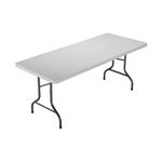 Jemini Rectangular Folding Table 1830x760x740mm White KF72330