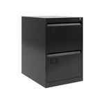Jemini 2 Drawer Filing Cabinet Lockable 470x622x711mm Black KF72585
