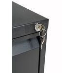 Jemini 3 Drawer Filing Cabinet 470x622x1016mm Black KF72586