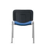 Jemini Ultra Multipurpose Stacking Chair Polyurethane Blue/Chrome KF72906