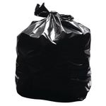 2Work Light Duty Refuse Sack LPDE Black 457x725x950mm (Pack of 200) KF73375