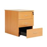 5 Star Modara 18mm Mobile 3 Drw Pedestal 434x580x525mm Beech KF73518