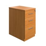 5 Star Modara 18mm Dskh 3 Drw Pedestal 434x600x730mm Beech KF74110