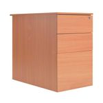 5 Star Modara 18mm Dskh 3 Drw Pedestal 434x600x730mm Beech KF74110