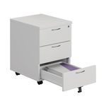 Jemini 3 Drawer Mobile Pedestal 400x500x595mm White KF74148