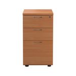 First 3 Drawer Desk High Pedestal 404x600x730mm Beech KF74465