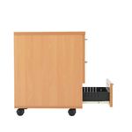 Jemini 3 Drawer Mobile Pedestal 400x500x595mm Beech KF74484