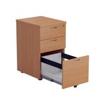 Jemini 3 Drawer Under Desk Pedestal V2 Beech KF74488
