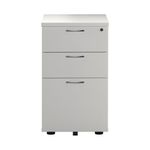 First 3 Drawer Under Desk Pedestal 404x500x690mm White KF74835