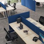 First Desk Mounted Screen 1600x25x400mm Special Black KF74841