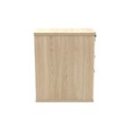 Astin 3 Drawer Desk High Pedestal Lockable 404x600x730mm Canadian Oak KF77715
