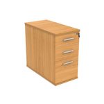 Astin 3 Drawer Desk High Pedestal Lockable 404x800x730mm Norwegian Beech KF77718