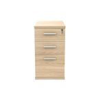 Astin 3 Drawer Desk High Pedestal Lockable 404x800x730mm Canadian Oak KF77719