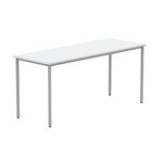 Astin Rectangular Multipurpose Table 1600x600x730mm Arctic White/Silver KF77741