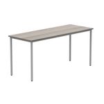 Astin Rectangular Multipurpose Table 1600x600x730mm Alaskan Grey Oak/Silver KF77745