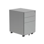 Astin 3 Drw Mobile Under Desk Steel Pedestal 390x524x595mm Slv KF77748