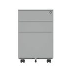 Astin 3 Drw Mobile Under Desk Steel Pedestal 390x524x595mm Slv KF77748