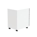 Astin 3 Drawer Mobile Under Desk Pedestal 480x580x610mm Arctic White KF77749