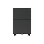 Astin 3 Drw Mobile Under Desk Steel Pedestal 390x524x595mm Blk KF77750