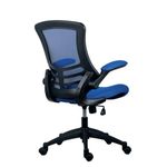 Jemini Jaya Mesh Back Chair with Folding Arms 680x670x1070mm Blue KF77785
