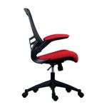 Jemini Jaya Mesh Back Chair with Folding Arms 680x670x1070mm Red KF77788