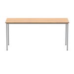Polaris Rectangular Multipurpose Table 1600x600x730mm Norwegian Beech/Silver KF77891