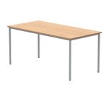 Polaris Rectangular Multipurpose Table 1600x800x730mm Norwegian Beech/Silver KF77893