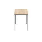 Polaris Rectangular Multipurpose Table 1200x600x730mm Canadian Oak/Silver KF77894