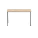 Polaris Rectangular Multipurpose Table 1200x600x730mm Canadian Oak/Silver KF77894