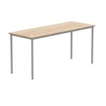 Polaris Rectangular Multipurpose Table 1600x600x730mm Canadian Oak/Silver KF77895