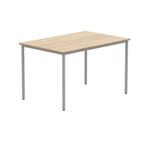 Polaris Rectangular Multipurpose Table 1200x800x730mm Canadian Oak/Silver KF77896