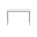 Polaris Rectangular Multipurpose Table 1200x600x730mm Arctic White/Silver KF77898