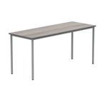 Polaris Rectangular Multipurpose Table 1600x600x730mm Alaskan Grey Oak/Silver KF77903