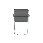 Arista Stratus Visitor Chair Leather Look 575x570x890mm Grey KF78050